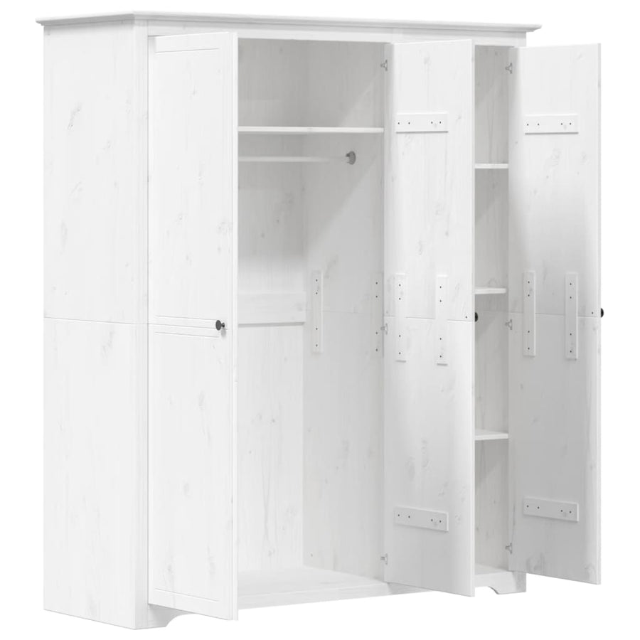 Kledingkast Bodo 5,5X52X76,5 Cm Massief Grenenhout 151.5 x 52 x 176.5 cm Wit