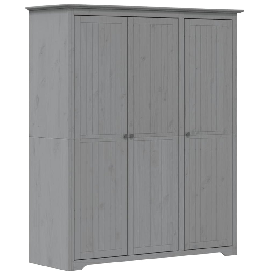 Kledingkast Bodo 5,5X52X76,5 Cm Massief Grenenhout 151.5 x 52 x 176.5 cm Grijs