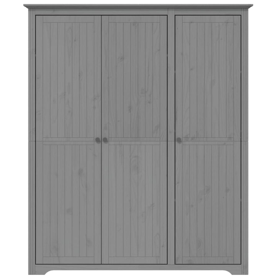 Kledingkast Bodo 5,5X52X76,5 Cm Massief Grenenhout 151.5 x 52 x 176.5 cm Grijs