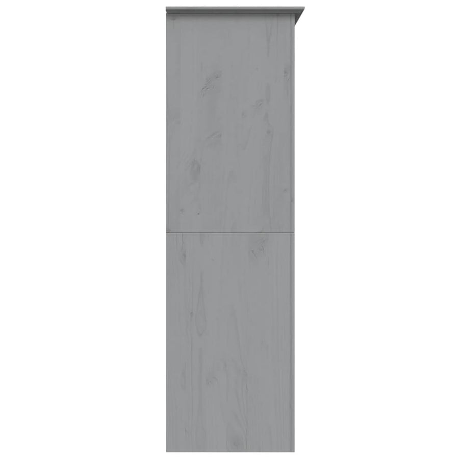 Kledingkast Bodo 5,5X52X76,5 Cm Massief Grenenhout 151.5 x 52 x 176.5 cm Grijs