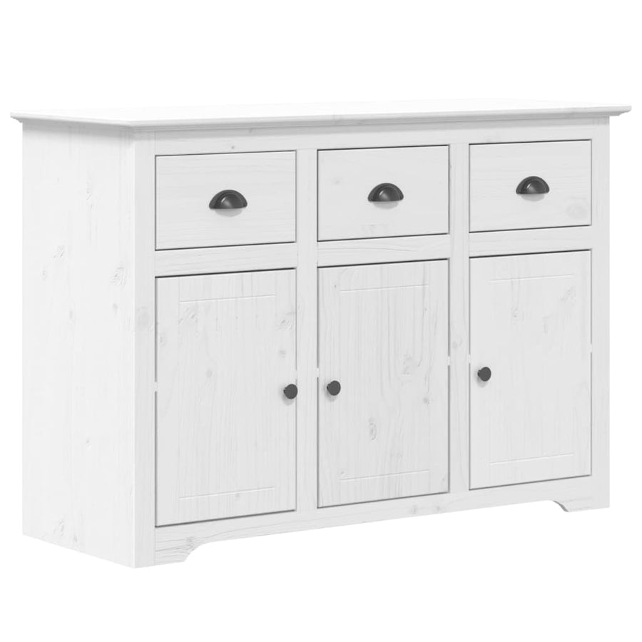 Dressoir Bodo 115,5X44X80 Cm Massief Grenenhout Wit Grijs