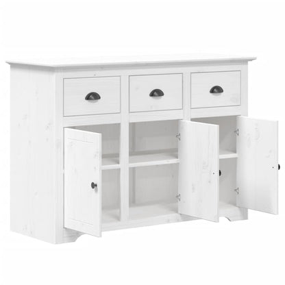 Dressoir Bodo 115,5X44X80 Cm Massief Grenenhout Wit Grijs