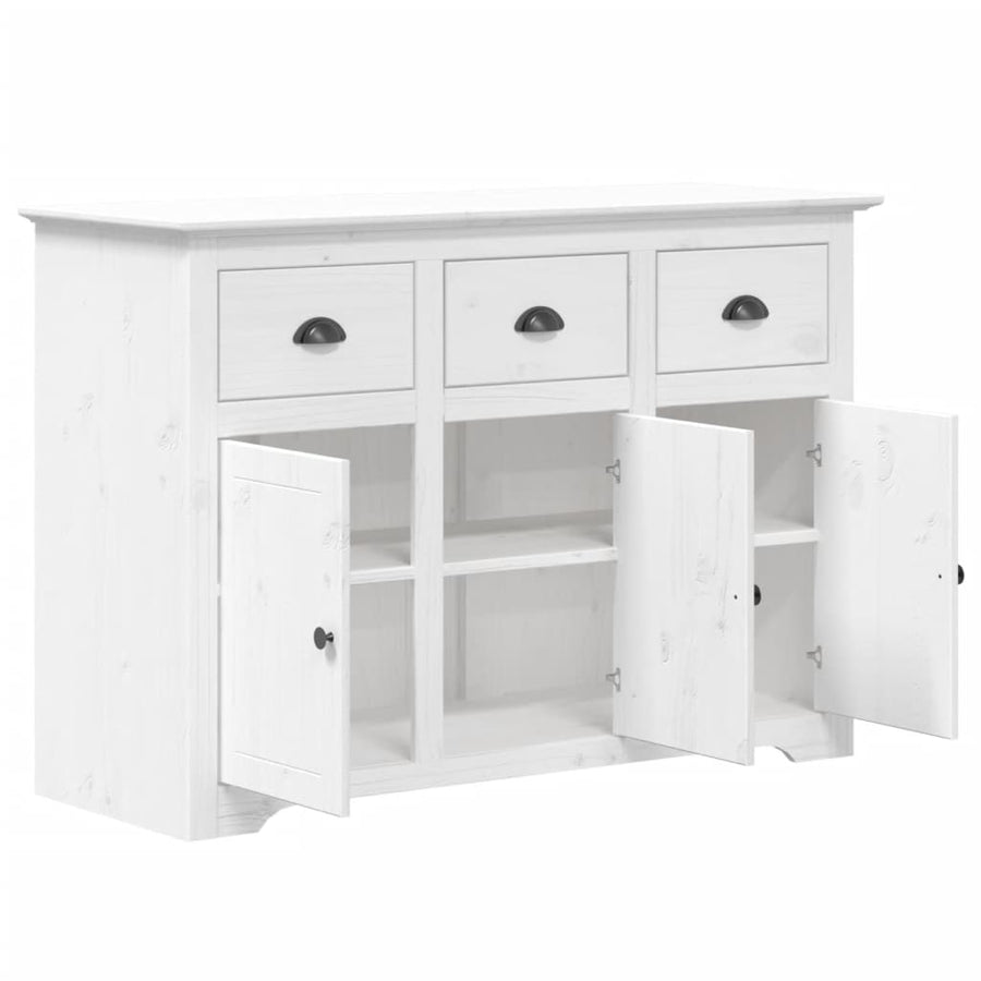 Dressoir Bodo 115,5X44X80 Cm Massief Grenenhout Wit Grijs