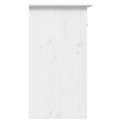 Dressoir Bodo 115,5X44X80 Cm Massief Grenenhout Wit Grijs