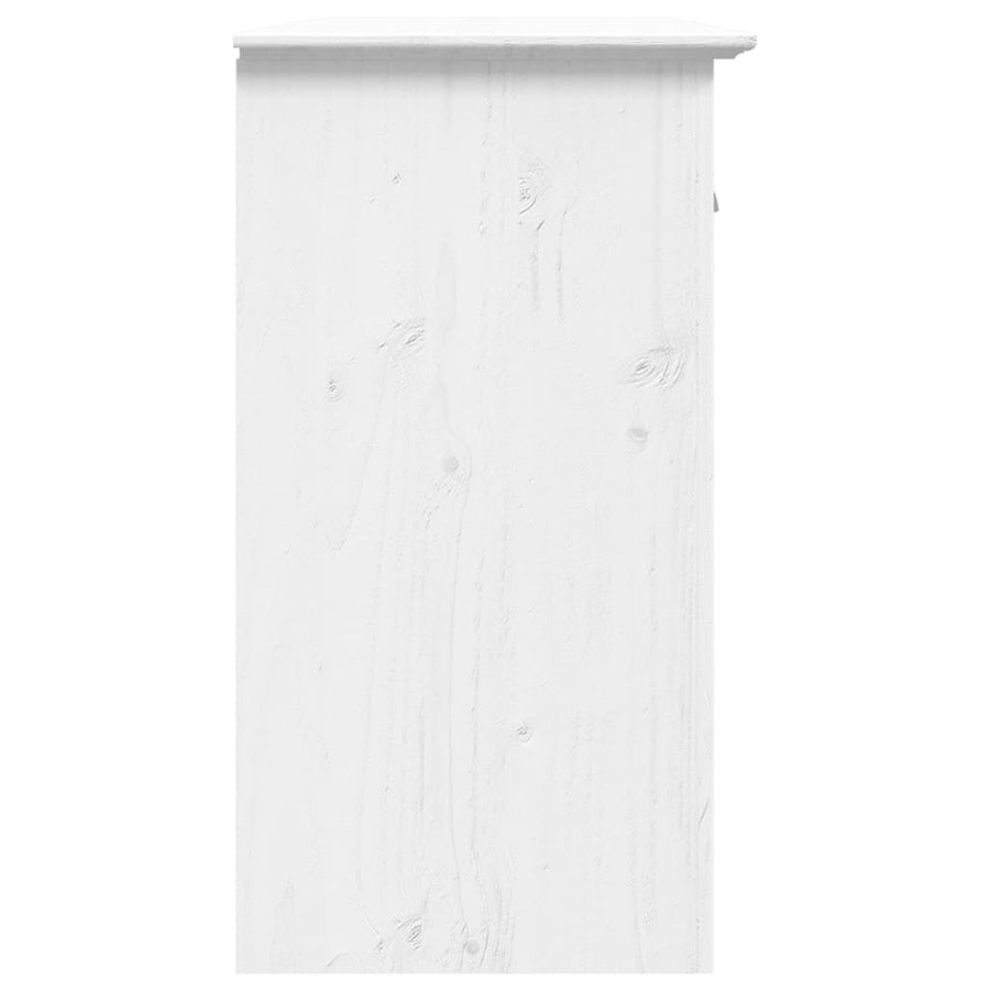 Dressoir Bodo 115,5X44X80 Cm Massief Grenenhout Wit Grijs