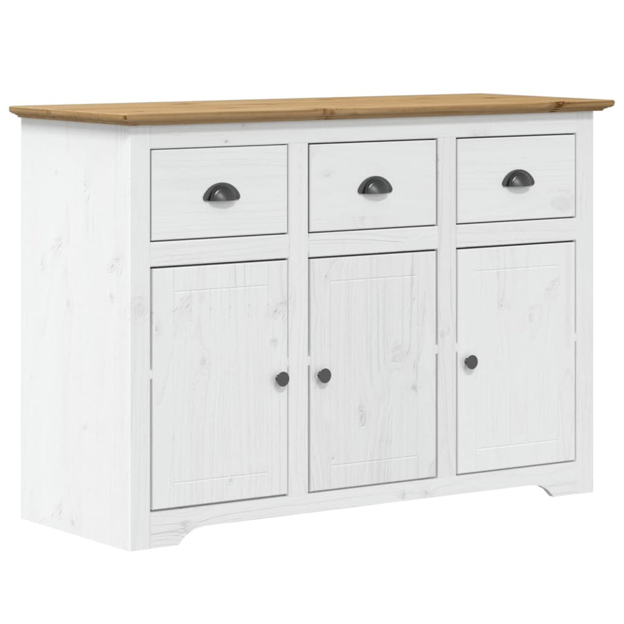 Dressoir Bodo 115,5X44X80 Cm Massief Grenenhout Wit En Bruin Grijs