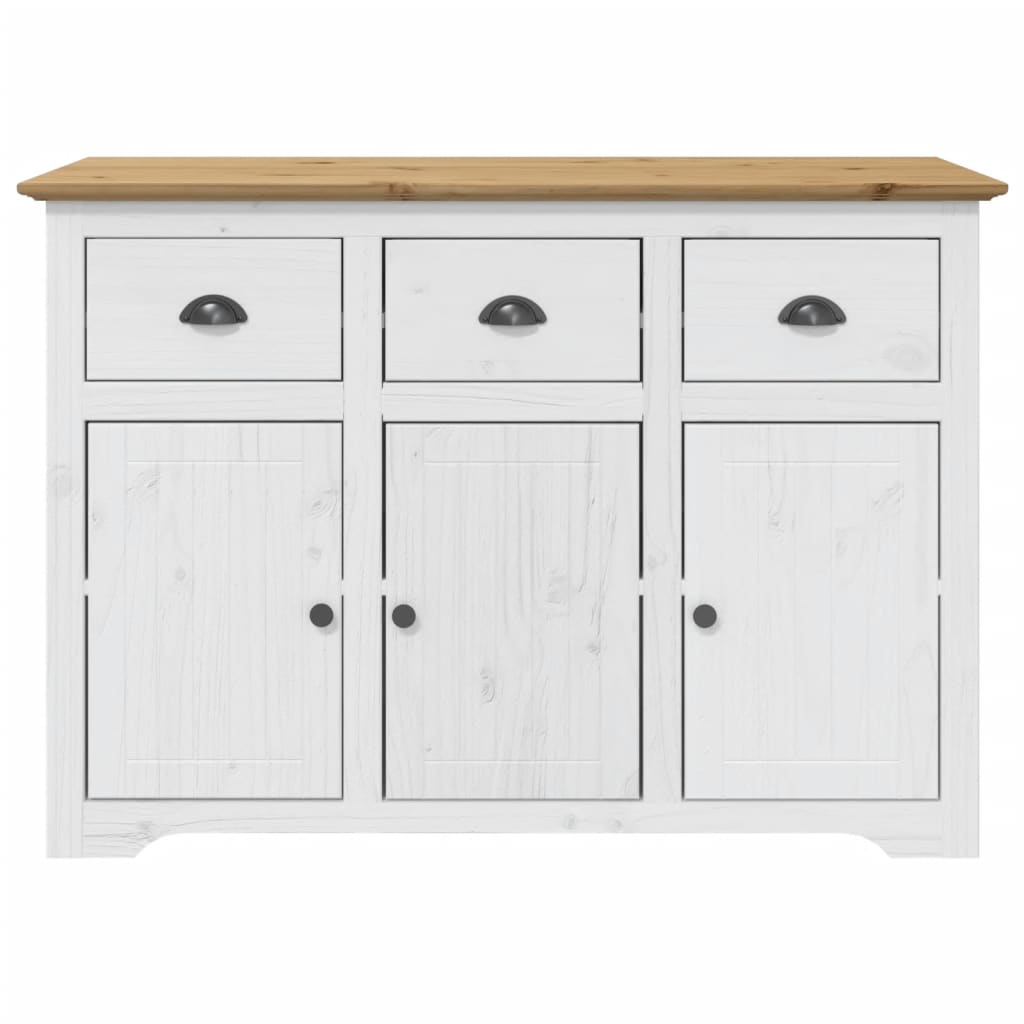 Dressoir Bodo 115,5X44X80 Cm Massief Grenenhout Wit En Bruin Grijs