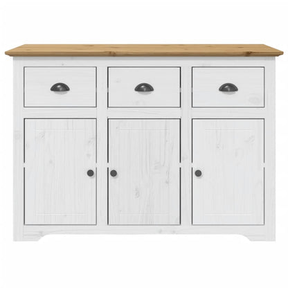 Dressoir Bodo 115,5X44X80 Cm Massief Grenenhout Wit En Bruin Grijs