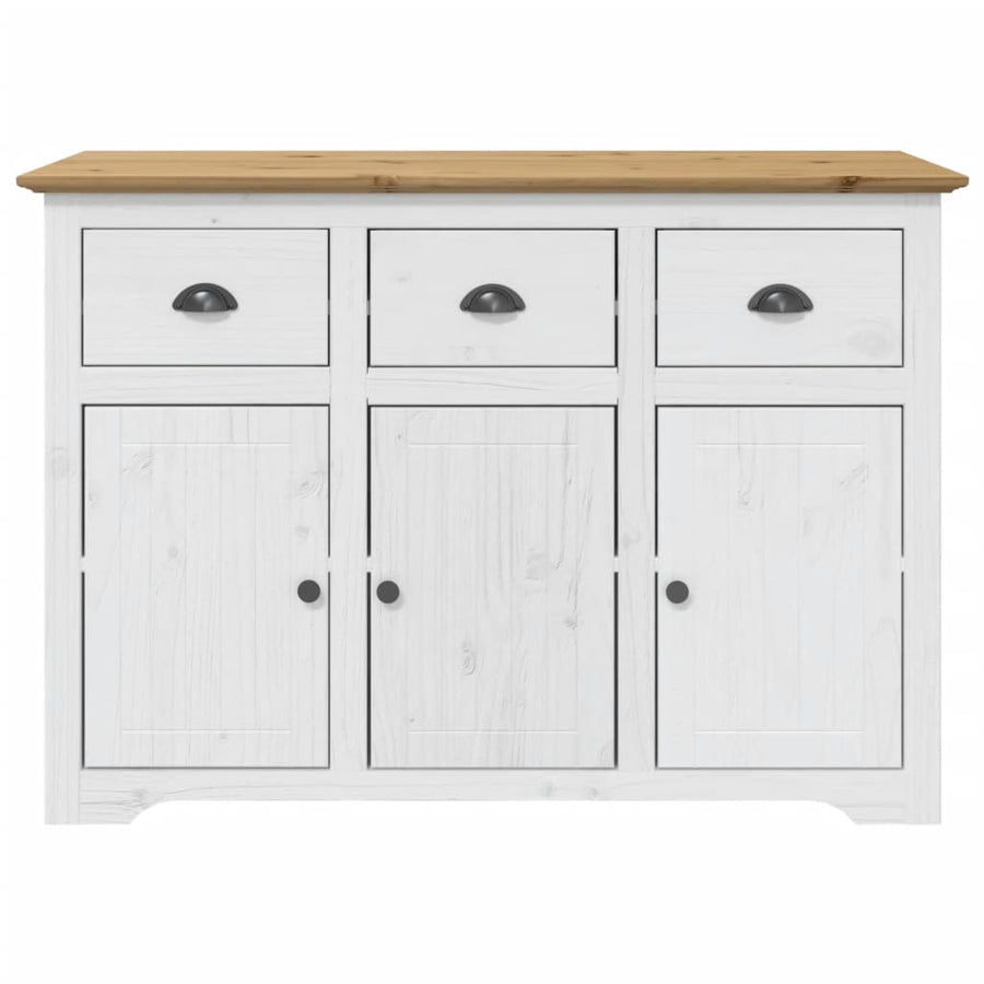 Dressoir Bodo 115,5X44X80 Cm Massief Grenenhout Wit En Bruin Grijs