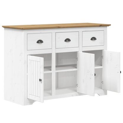 Dressoir Bodo 115,5X44X80 Cm Massief Grenenhout Wit En Bruin Grijs