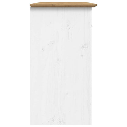 Dressoir Bodo 115,5X44X80 Cm Massief Grenenhout Wit En Bruin Grijs