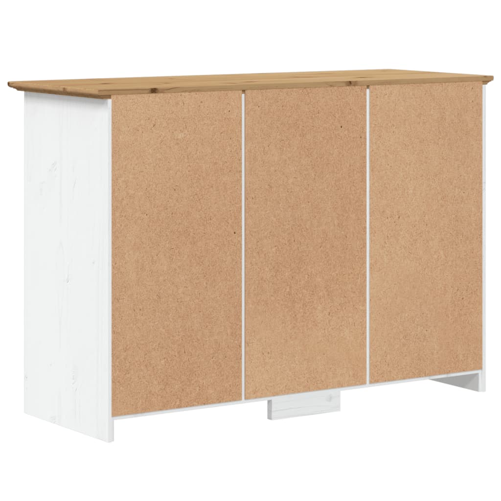Dressoir Bodo 115,5X44X80 Cm Massief Grenenhout Wit En Bruin Grijs