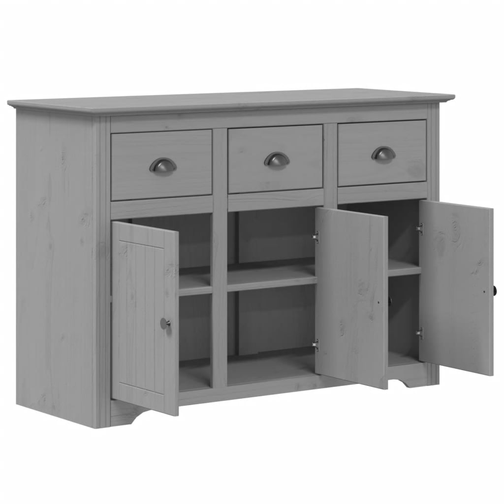 Dressoir Bodo 115,5X44X80 Cm Massief Grenenhout Grijs Grijs