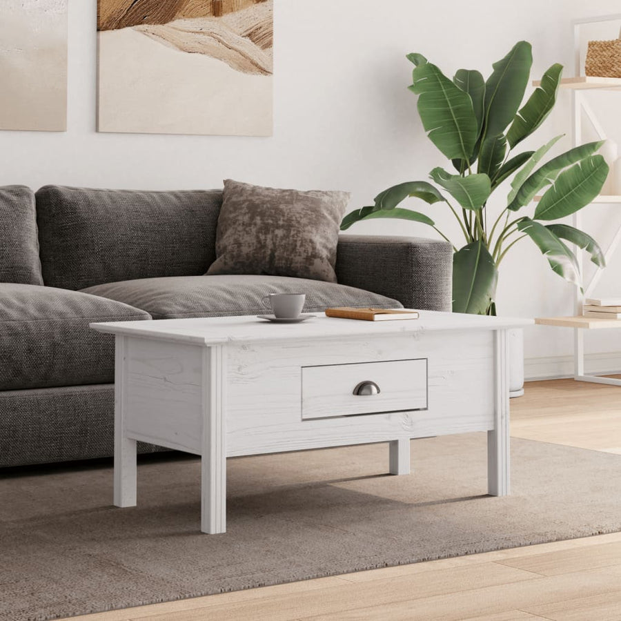 Salontafel Bodo 00X55X45 Cm Massief Grenenhout Wit