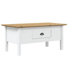 Salontafel Bodo 00X55X45 Cm Massief Grenenhout Wit En Bruin