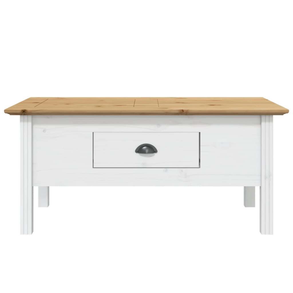 Salontafel Bodo 00X55X45 Cm Massief Grenenhout Wit En Bruin