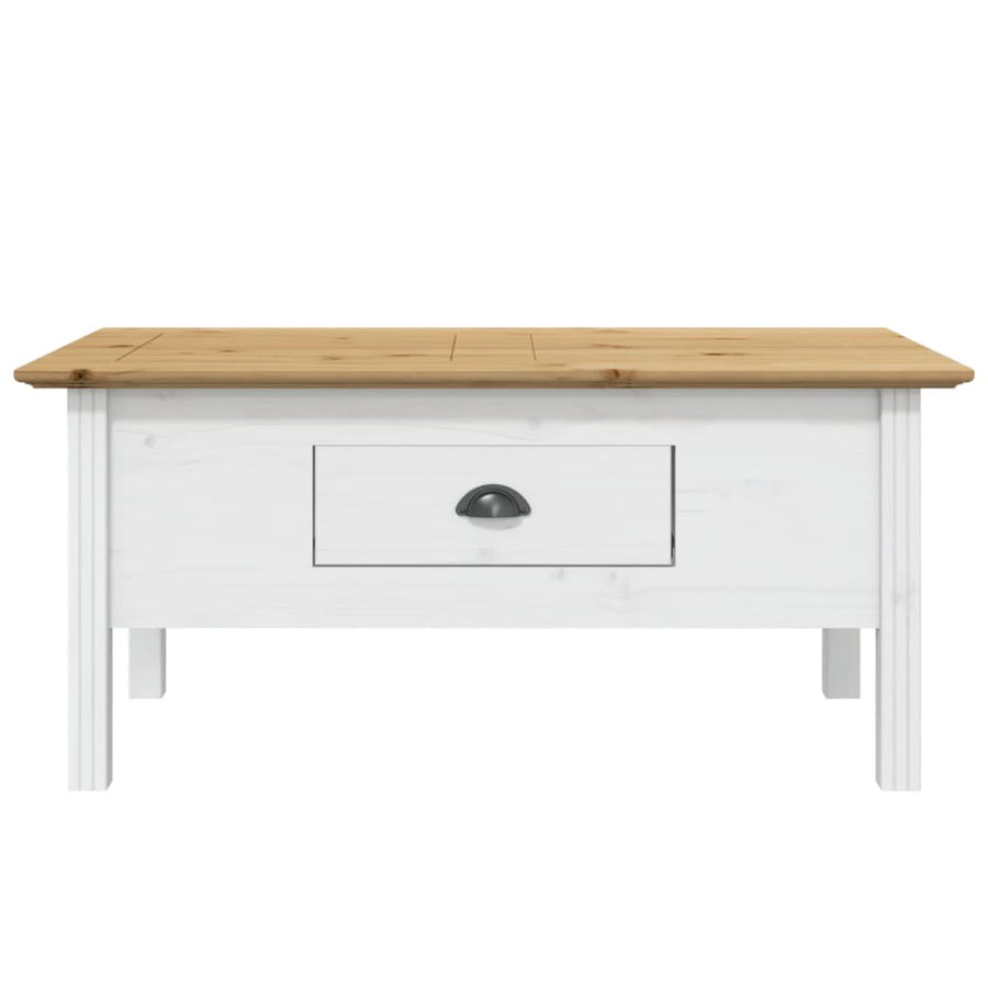 Salontafel Bodo 00X55X45 Cm Massief Grenenhout Wit En Bruin