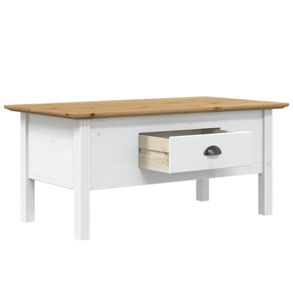 Salontafel Bodo 00X55X45 Cm Massief Grenenhout Wit En Bruin
