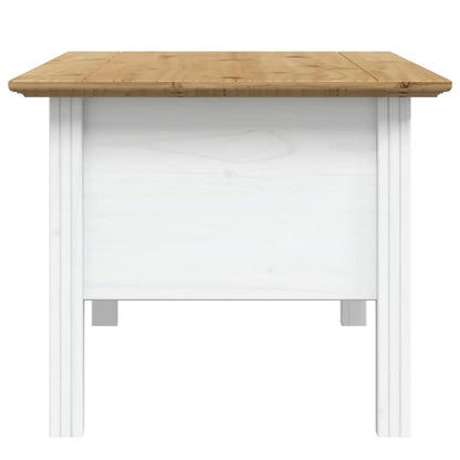 Salontafel Bodo 00X55X45 Cm Massief Grenenhout Wit En Bruin
