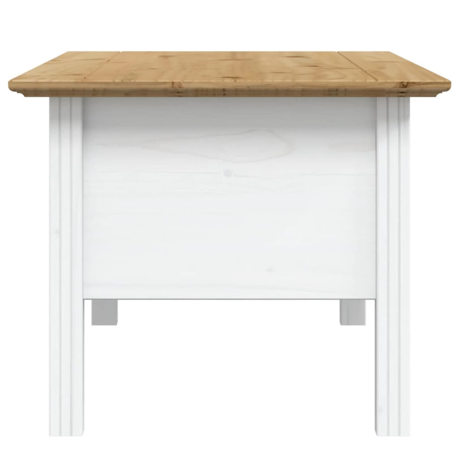 Salontafel Bodo 00X55X45 Cm Massief Grenenhout Wit En Bruin