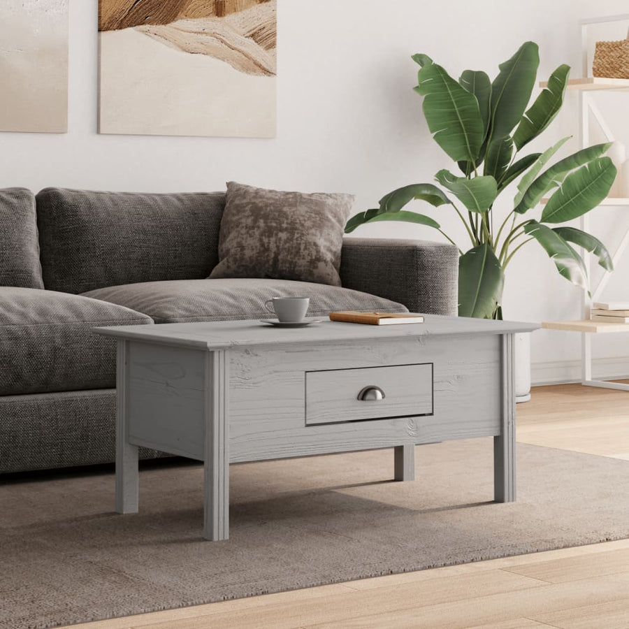 Salontafel Bodo 100X55X46 Cm Massief Grenenhout Grijs