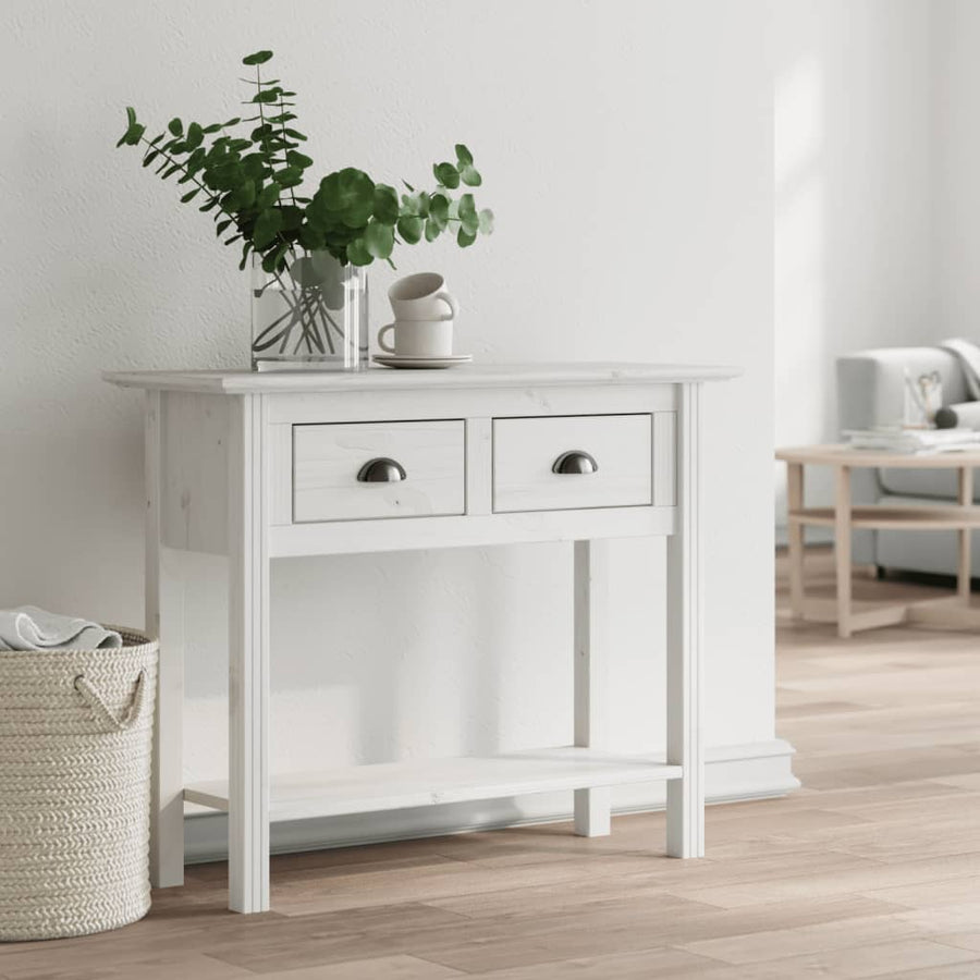 Wandtafel Bodo 91X35X74 Cm Massief Grenenhout Wit