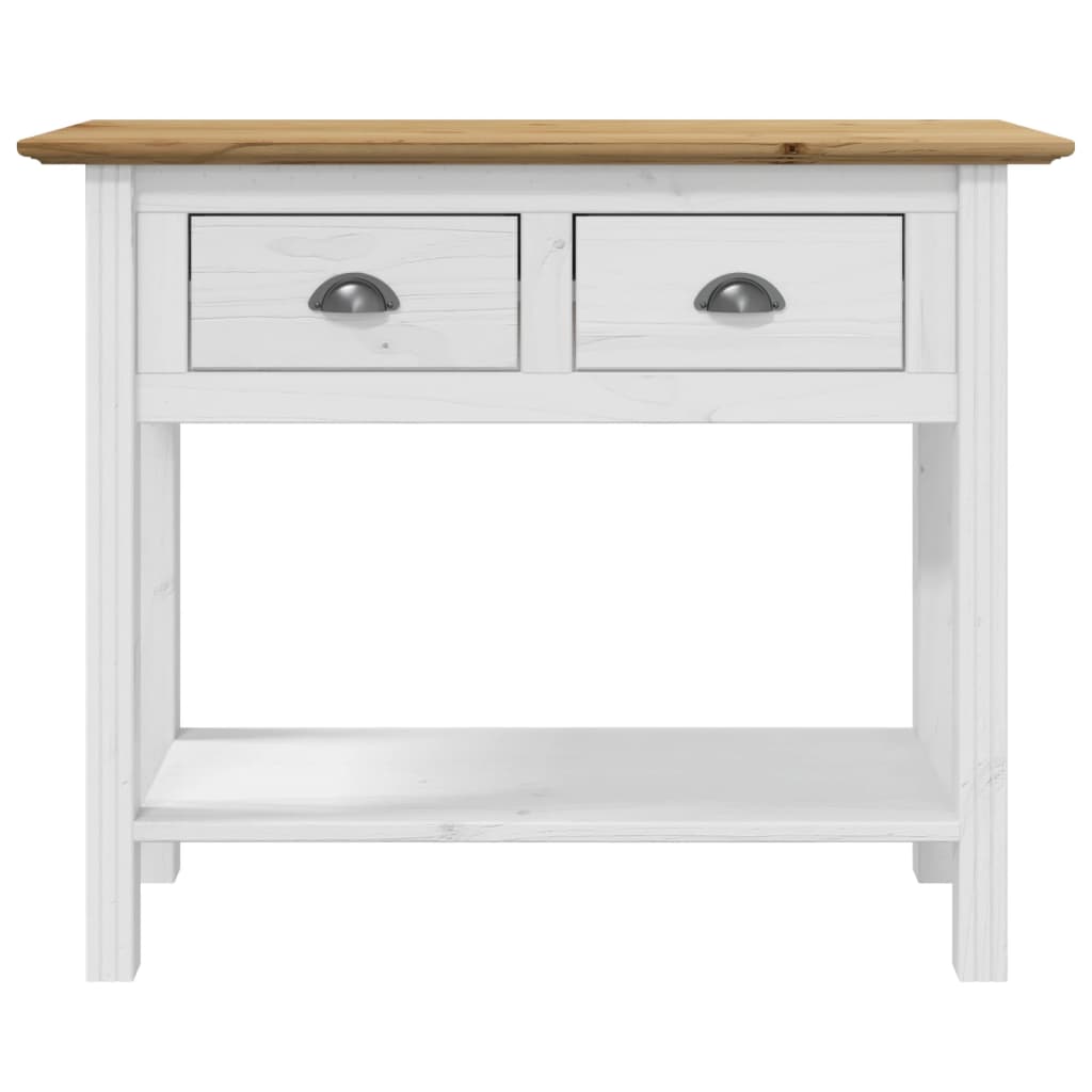 Wandtafel Bodo 90X34,5X73 Cm Massief Grenenhout Bruin