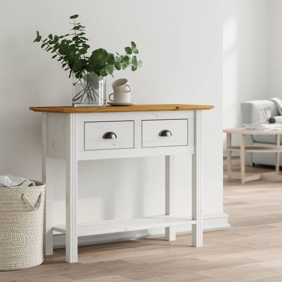 Wandtafel Bodo 90X34,5X73 Cm Massief Grenenhout Bruin