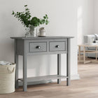 Wandtafel grenenhout grijs 91x35x74 cm