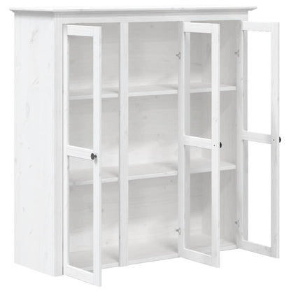 Kast Met Glazen Deuren Bodo Massief Grenenhout Wit