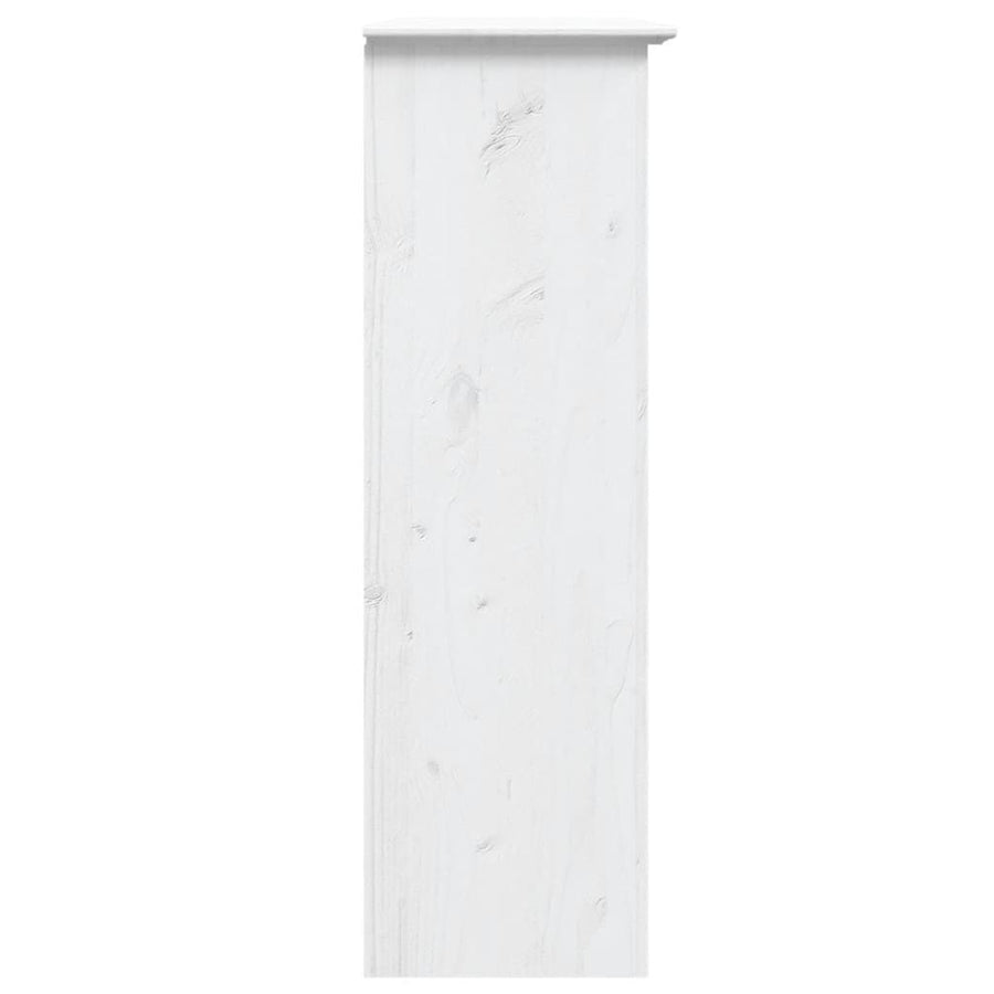 Kast Met Glazen Deuren Bodo Massief Grenenhout Wit