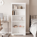Bookcase 5-tier BODO 82x40x173 cm solid pine white