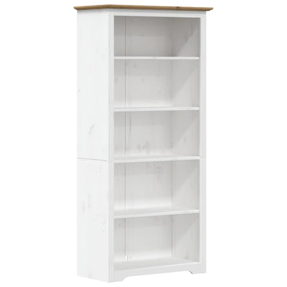 Boekenkast 5-Laags Bodo 80X38X180 Cm Massief Grenenhout Bruin
