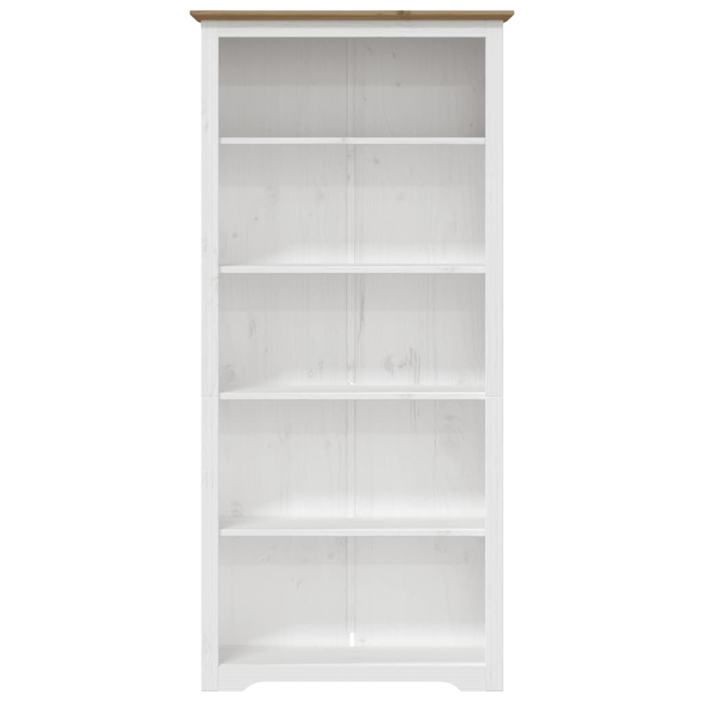 Boekenkast 5-Laags Bodo 80X38X180 Cm Massief Grenenhout Bruin