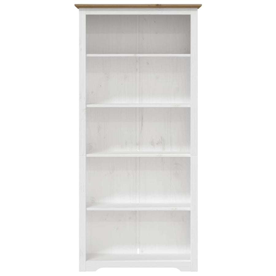 Boekenkast 5-Laags Bodo 80X38X180 Cm Massief Grenenhout Bruin