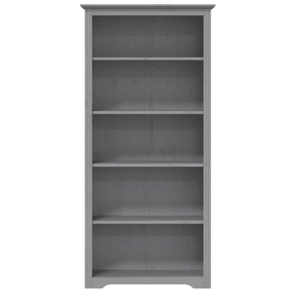 Boekenkast 5-Laags Bodo 80X38X180 Cm Massief Grenenhout Grijs