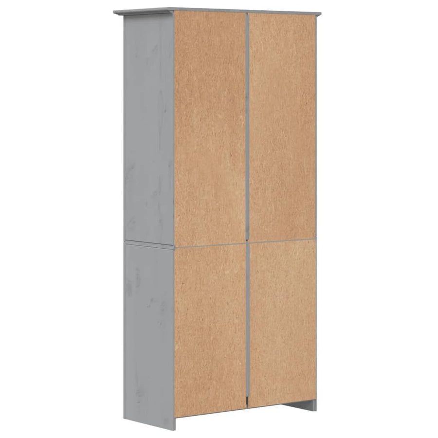 Boekenkast 5-Laags Bodo 80X38X180 Cm Massief Grenenhout Grijs