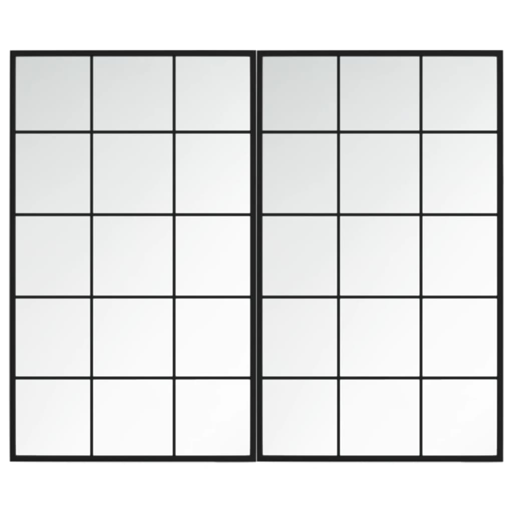 Wandspiegels Metaal Zwart 2 100 x 60 cm