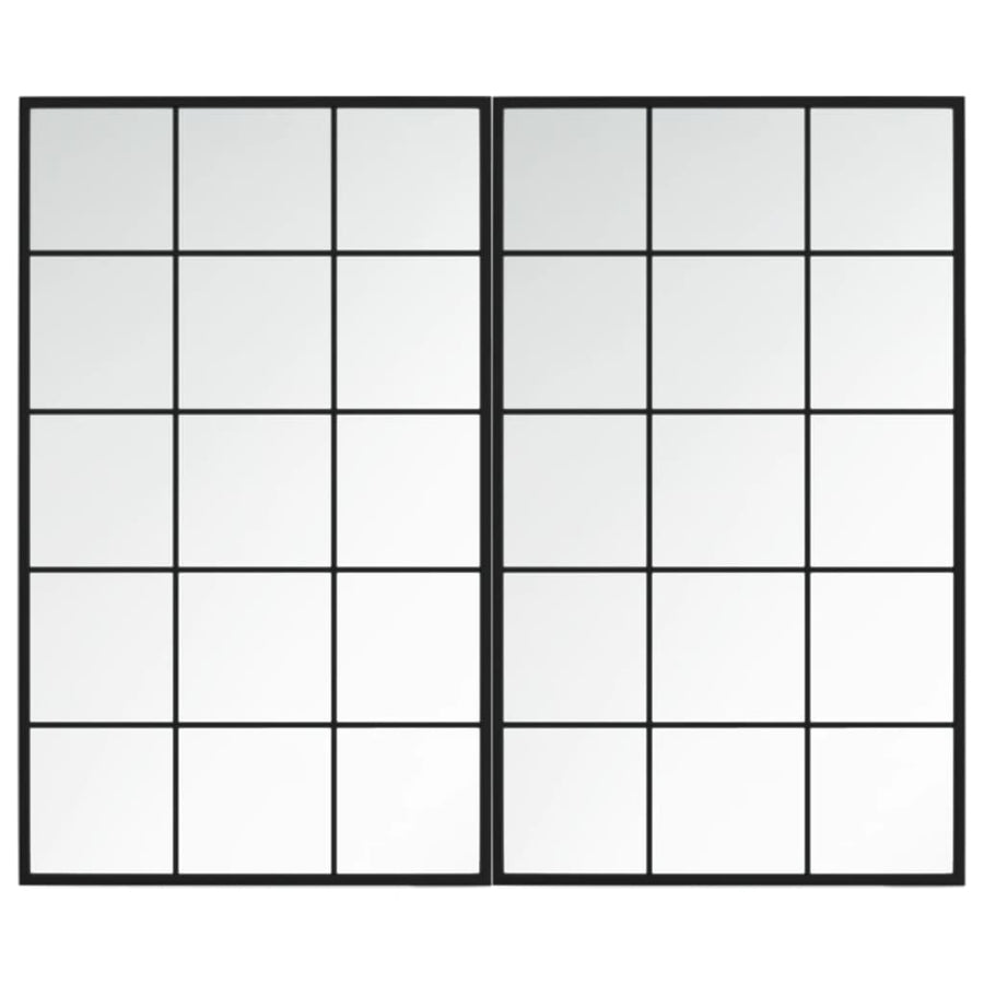 Wandspiegels Metaal Zwart 2 100 x 60 cm