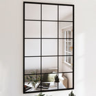 Wall mirrors 2 pcs 100x60 cm metal black