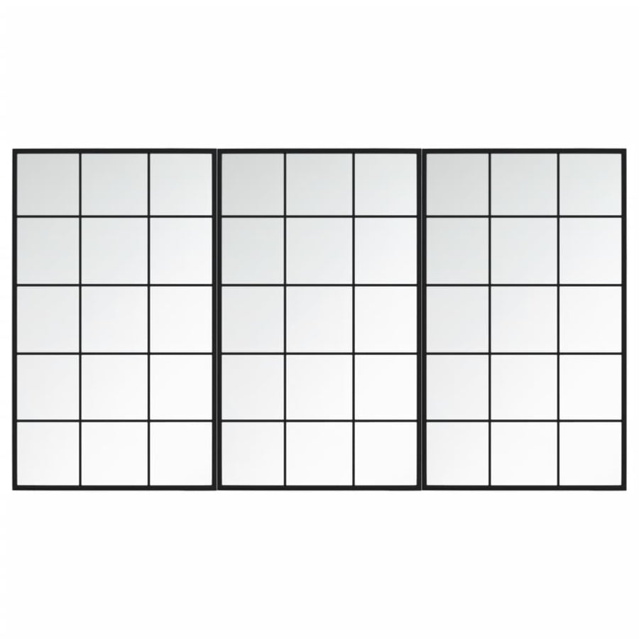 Wandspiegels Metaal Zwart 3 100 x 60 cm
