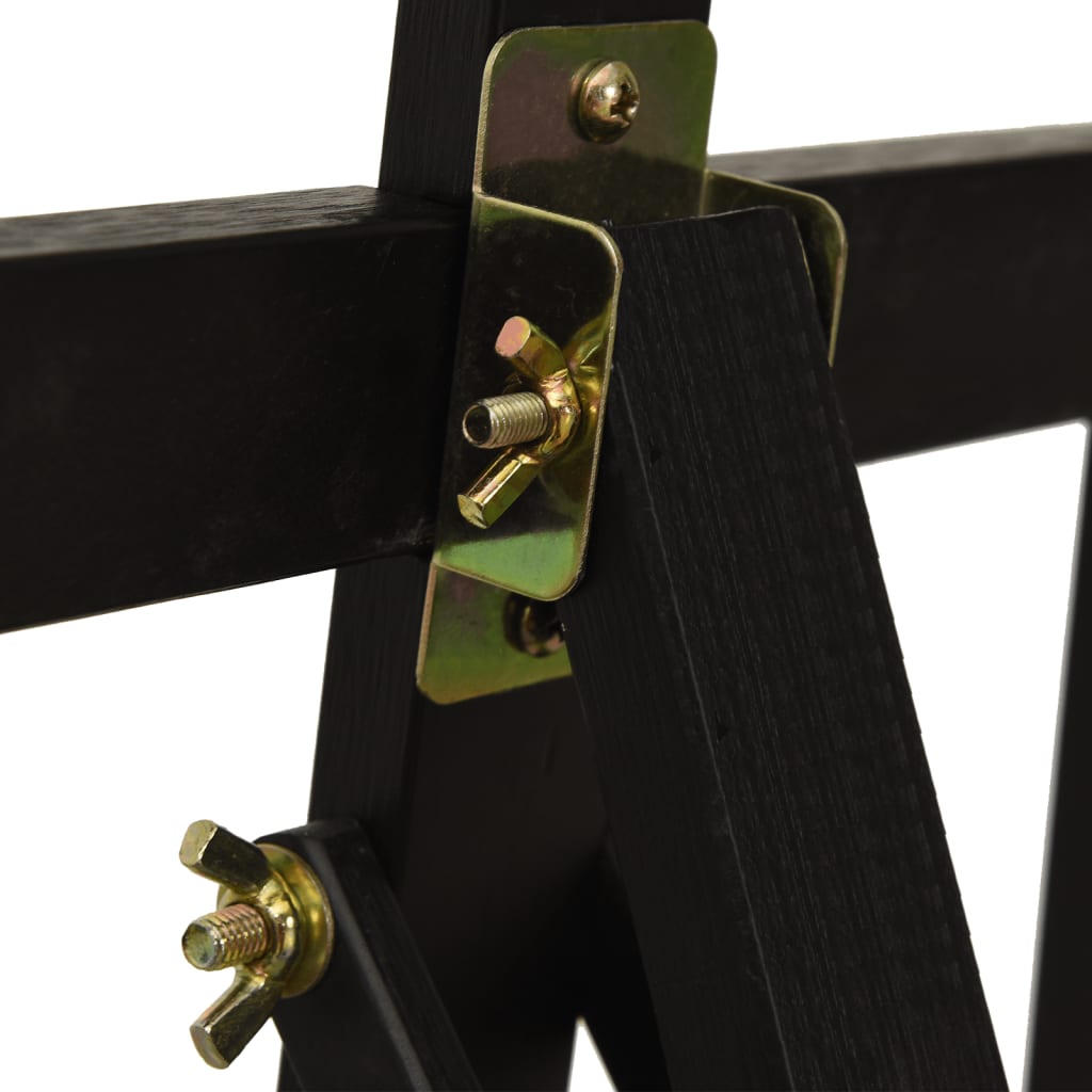 Schildersezel 53,5X95X127 Cm Massief Grenenhout Zwart