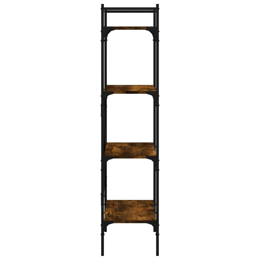 Boekenkast 4-Laags 56X31,5X138,5 Cm Bewerkt Hout Gerookt Eiken