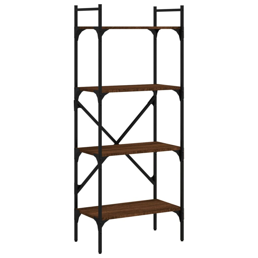 Boekenkast 4-Laags 56X31,5X138,5 Cm Bewerkt Hout Bruineiken