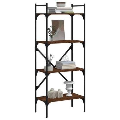 Boekenkast 4-Laags 56X31,5X138,5 Cm Bewerkt Hout Bruineiken