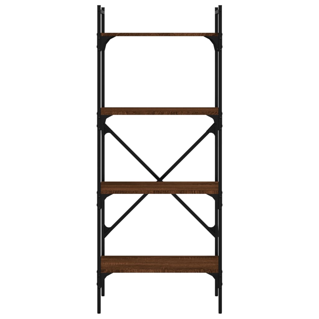 Boekenkast 4-Laags 56X31,5X138,5 Cm Bewerkt Hout Bruineiken