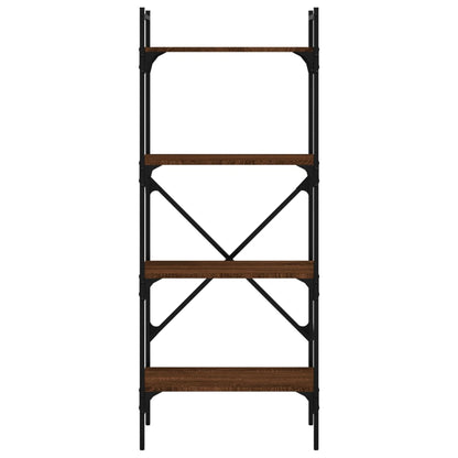 Boekenkast 4-Laags 56X31,5X138,5 Cm Bewerkt Hout Bruineiken