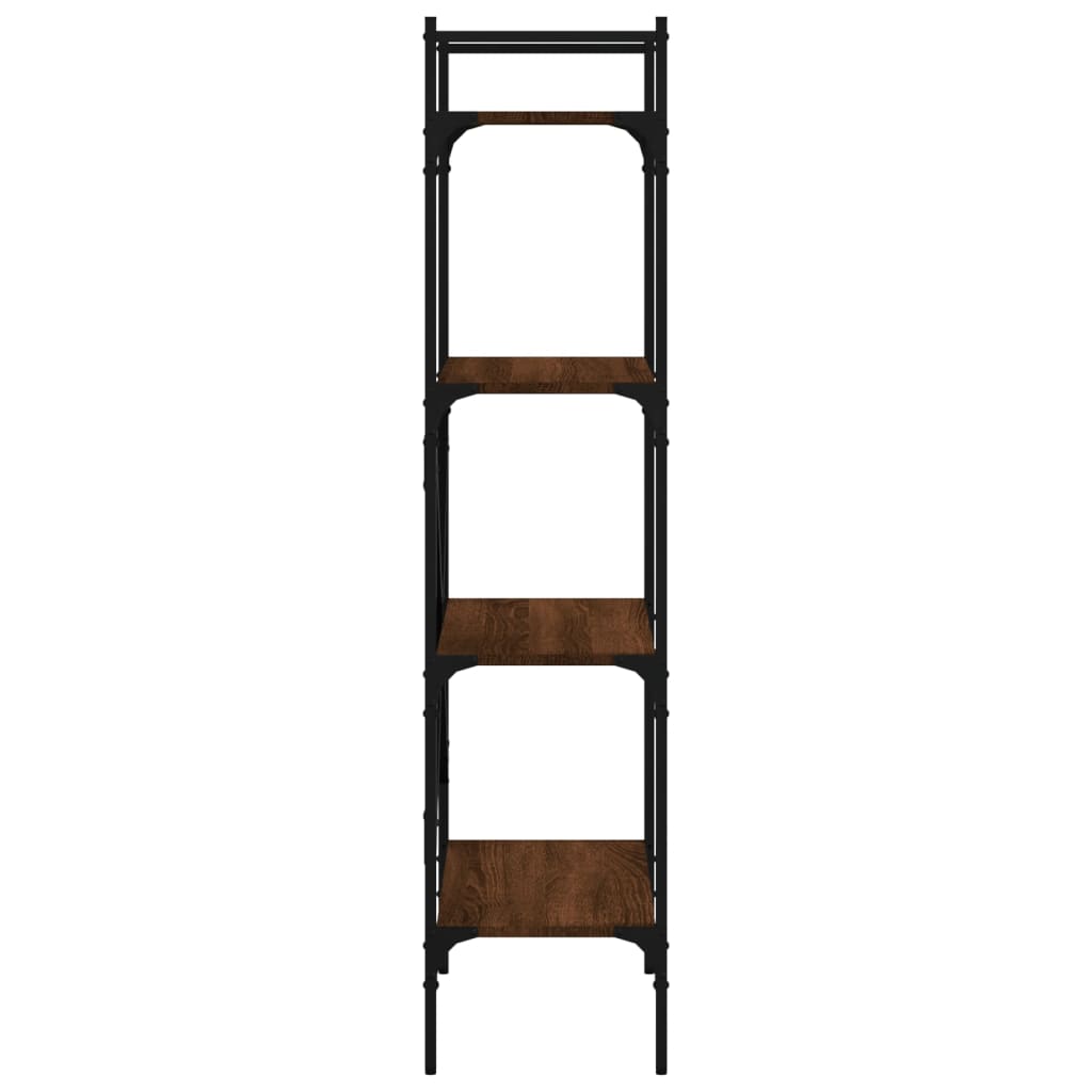 Boekenkast 4-Laags 56X31,5X138,5 Cm Bewerkt Hout Bruineiken