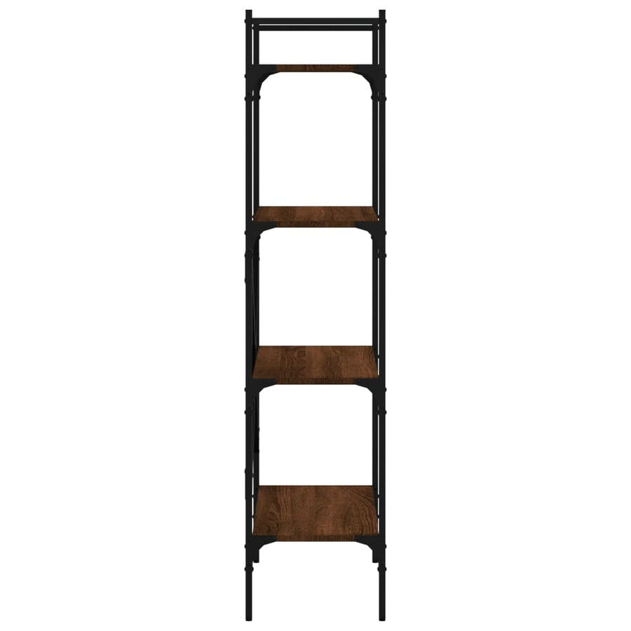 Boekenkast 4-Laags 56X31,5X138,5 Cm Bewerkt Hout Bruineiken