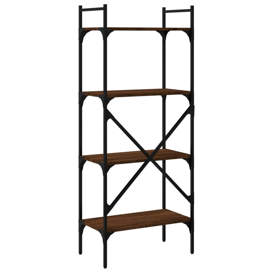 Boekenkast 4-Laags 56X31,5X138,5 Cm Bewerkt Hout Bruineiken